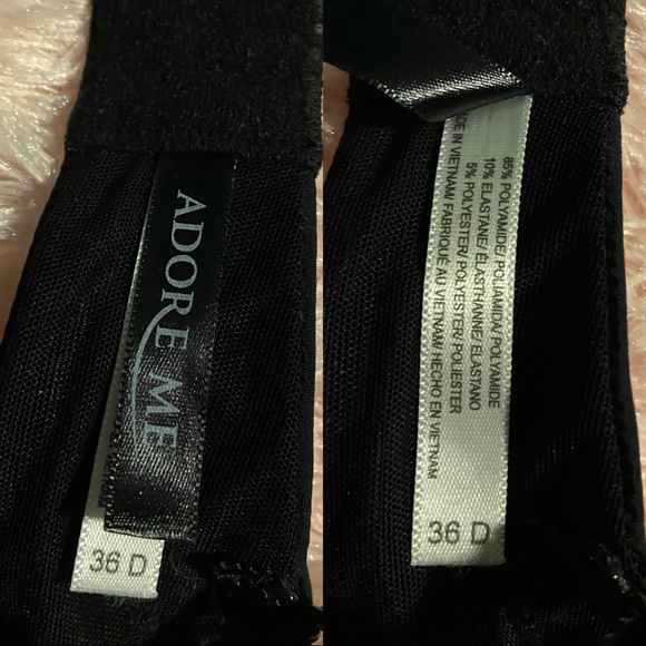 Adore Me Black Lace Push Up Bra - Picture 3 of 5